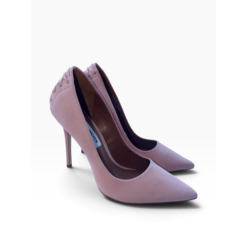 Steve Madden Paiton Pointed Toe Pumps Women 6.5 Pink GUC Leather Stiletto